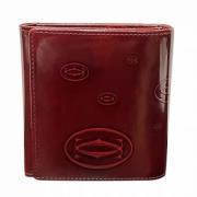 Pre-owned Leather wallets Cartier Vintage , Red , Dames