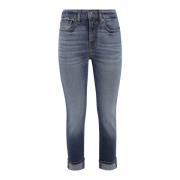 Slim Fit Jeans - Donkerblauw 7 For All Mankind , Blue , Dames