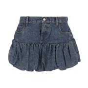 Denim Mini Rok met Zakken Coperni , Blue , Dames