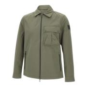 Groene Overshirt Katoenmix Gabardine Stof Belstaff , Green , Heren