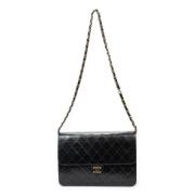 Pre-owned Leather chanel-bags Chanel Vintage , Black , Dames