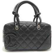 Pre-owned Leather chanel-bags Chanel Vintage , Black , Dames