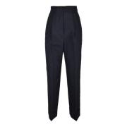 Elegante Wollen Blend Broek Thom Browne , Black , Dames