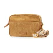 Kameel Suède Nina Clutch Tas Gianni Chiarini , Brown , Dames