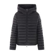 Zwarte Nylon Hoodiejas Moncler , Black , Dames