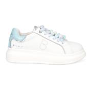 Witte leren sneakers met veelkleurige ballen Tosca Blu , White , Dames