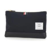 Zwart Nylon Stijlvolle Modieuze Jas Thom Browne , Black , Heren