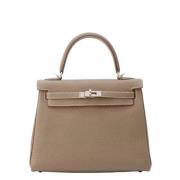 Pre-owned Leather handbags Hermès Vintage , Gray , Dames