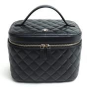 Pre-owned Leather chanel-bags Chanel Vintage , Black , Dames