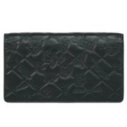 Pre-owned Leather wallets Chanel Vintage , Black , Dames