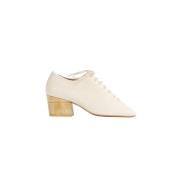 Witte Nappa Leren Derbies Lemaire , Beige , Dames