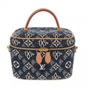 Pre-owned Canvas shoppers Louis Vuitton Vintage , Blue , Dames