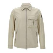 Wit Overshirt Katoenmix Gabardine Stof Belstaff , White , Heren