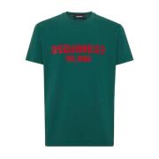 Grafische Print T-Shirt Collectie Dsquared2 , Green , Heren