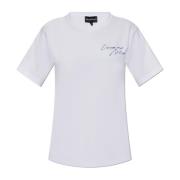 T-shirt met logo Emporio Armani , White , Dames