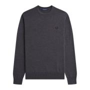 Klassieke Crew Neck Sweater Fred Perry , Gray , Heren