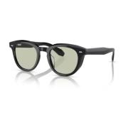 Stijlvolle Zonnebril Groene Lenzen Oliver Peoples , Black , Unisex