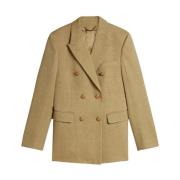 Light Beech Wollen Blazer Golden Goose , Beige , Dames