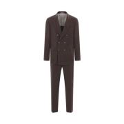 Bruin Linnen Tweedelig Jurk Set Brunello Cucinelli , Brown , Heren