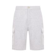 Cargo Shorts in Lichtgrijs Jersey Brunello Cucinelli , Gray , Heren