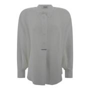 Witte semi-transparante overhemd met Monili detail Brunello Cucinelli ...