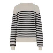 Gestreepte Cashmere Crew Neck Sweater Khaite , Multicolor , Dames