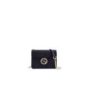 Interlocking Schoudertas Gucci , Black , Dames