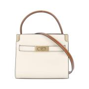 Ivoor Leren Dames Tas met Handvat Tory Burch , Beige , Dames