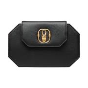 Leren Schoudertas Bally , Black , Dames