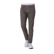 Slim Fit Taupe Peach Skin Pants Jacob Cohën , Brown , Heren