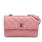 Pre-owned Leather chanel-bags Chanel Vintage , Pink , Dames