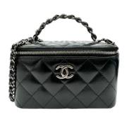 Pre-owned Leather chanel-bags Chanel Vintage , Black , Dames