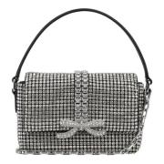 Rhinestone Micro Bag Zilver Handtas Self Portrait , Gray , Dames