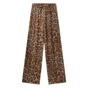 Luipaardprint Koordtaille Wijde Pijp Broek Stella McCartney , Brown , ...