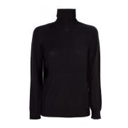 Zwart Wol Kasjmier Coltrui Sweater Kangra , Black , Dames