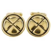 Pre-owned Fabric earrings Chanel Vintage , Yellow , Heren