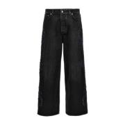 Zwarte Denim Flared Jeans Off White , Black , Heren