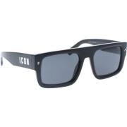 Iconische zonnebril met lenzen Dsquared2 , Black , Heren