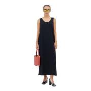 Stretch Weave Maxi Jurk Made in Italy The Row , Black , Dames