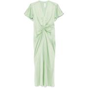 Groene Geplooide Korte Mouw Jurk Victoria Beckham , Green , Dames