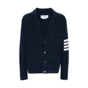 Blauwe Gebreide Trui Thom Browne , Blue , Heren