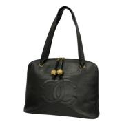 Pre-owned Leather chanel-bags Chanel Vintage , Black , Dames