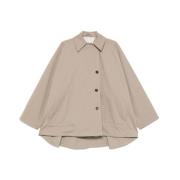 Beige Knopenjas met Zakken Remain Birger Christensen , Beige , Dames