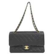 Pre-owned Leather shoulder-bags Chanel Vintage , Black , Dames