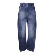 Rounded Leg Denim Jeans Studio Nicholson , Blue , Dames