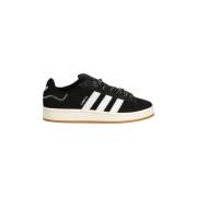 Retro Leren Sneakers Vrouwen Herfst/Winter Adidas , Black , Dames