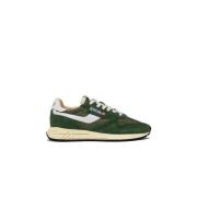 Lage Sneakers in Militaire Stijl van Nylon en Suède Autry , Green , He...