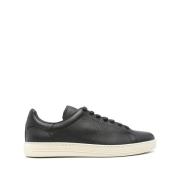 Zwarte Vetersneaker met Gewatteerde Enkel Tom Ford , Black , Heren