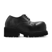 Leren laarzen Stomper Balenciaga , Black , Heren