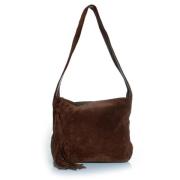 Pre-owned Suede chanel-bags Chanel Vintage , Brown , Dames